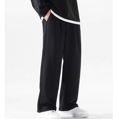 Trendige Herrenhose aus chinesischer Baumwollmischung, locker, große Größe, lässig, für Frühling und Herbst, gerade Hose, Jogginghose