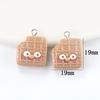 9PCS Resin Simulation Food Toys Toast Fried Eggs Bear Pendants for DIY Earrings Keychains Jewelry Making Decoration Accessories