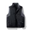 Lightweight Color Block Stand Collar Winter Warmth Vest with Zipper