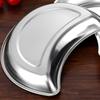 Multifunktionale Halbmond-Metallschalen Lustiger Kinder Teller Geschirr Gemüseteller Familienzusammenkunft