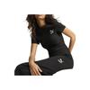 Puma Classics Fashion Soft Versatile Comfortable Solid Color Short Sleeve Regular T-Shirt Women Tops Black 626629-01