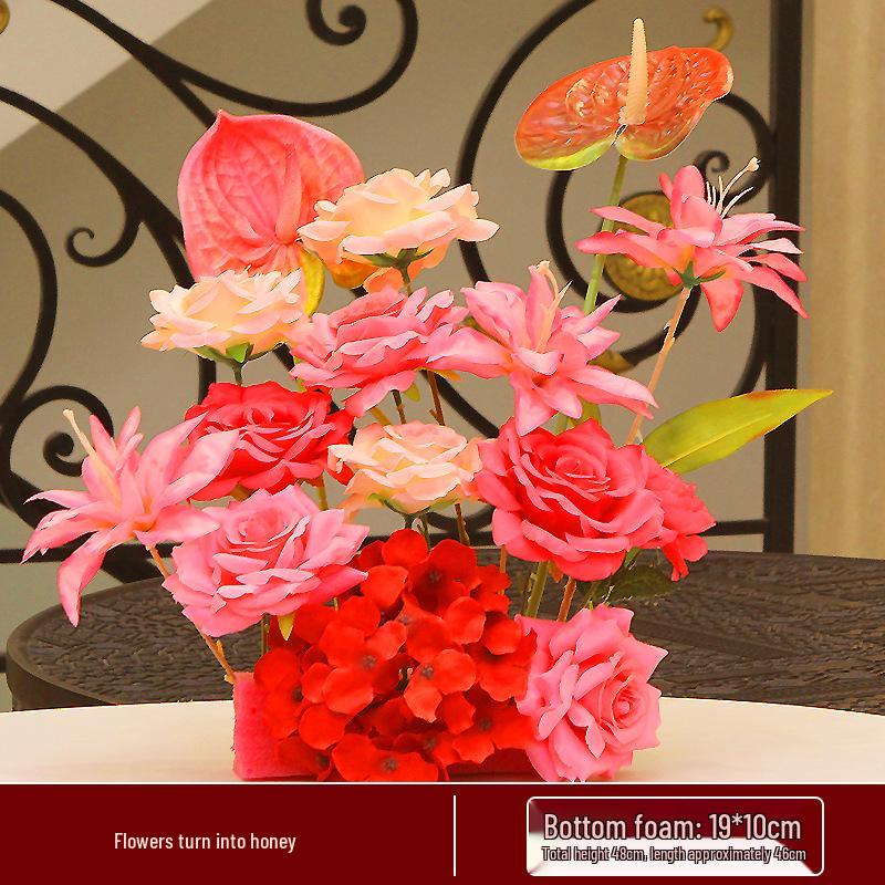 Wedding Floral Decorations: Bedside, Dining, and Desktop Arrangements for Festive Occasions and Engagements.