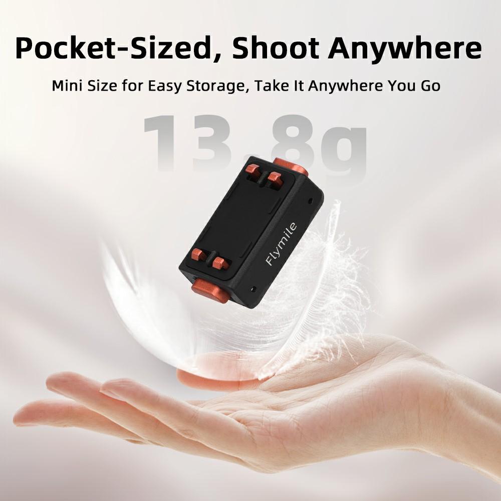 FLYMILE Quick Release 1/4 Base for Insta360 Ace Pro 2/Ace Pro/Ace/X5/X4/X3/X2 Magnetic Snap On Dual Locking System