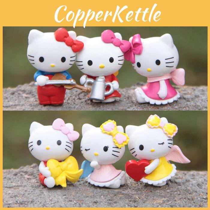 Angel 6pcs Bow Series Mini Model Ornament Set For Decor Landscape