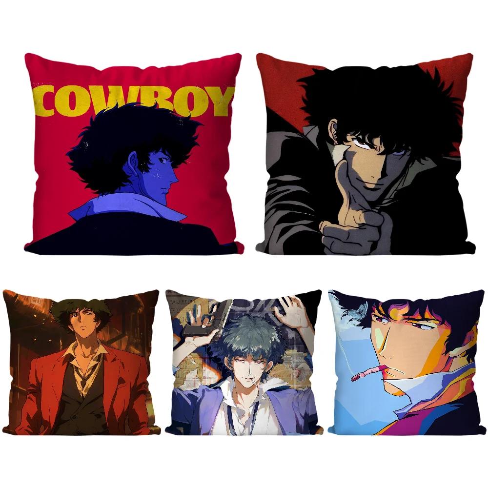 Animation C-Cowboy B-Bebop Spike Pillow Case Square Pillow Bedroom Sofa Leisure Comfort CushionLiving Room Home Decoration 40X40