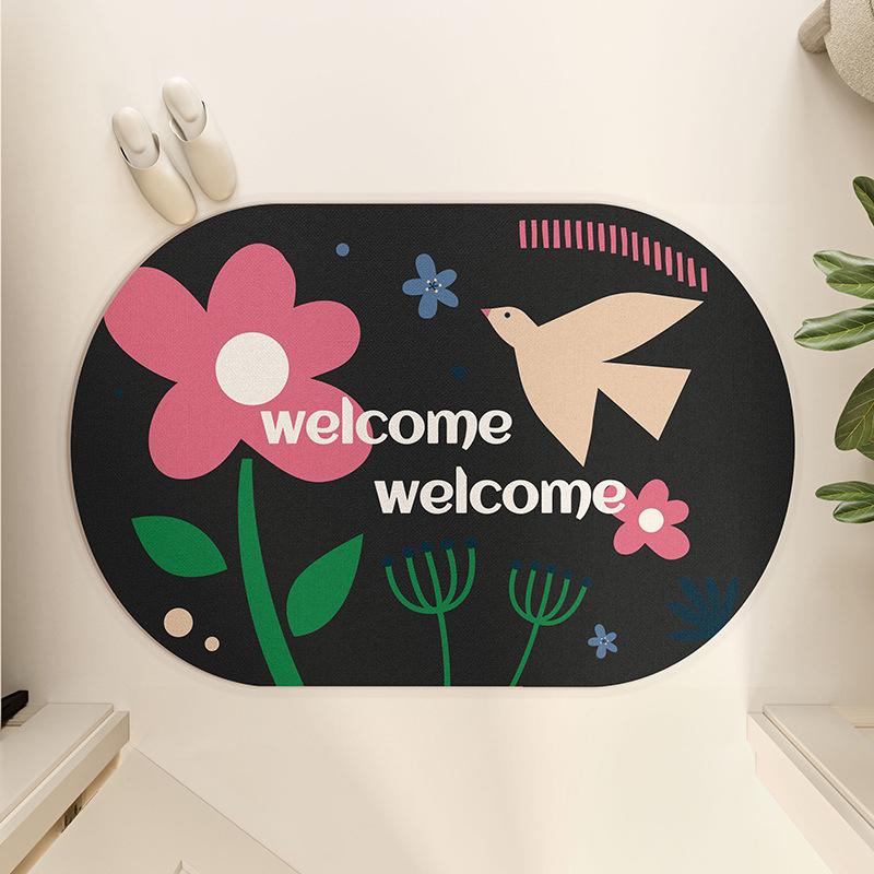 

Cute Puppy Diatom Mud Floor Mat Bathroom Water Absorption Non-Slip Bathroom Door Quick Drying Foot Mat Bathroom Carpet 40 * 60cm [Small Apartment]