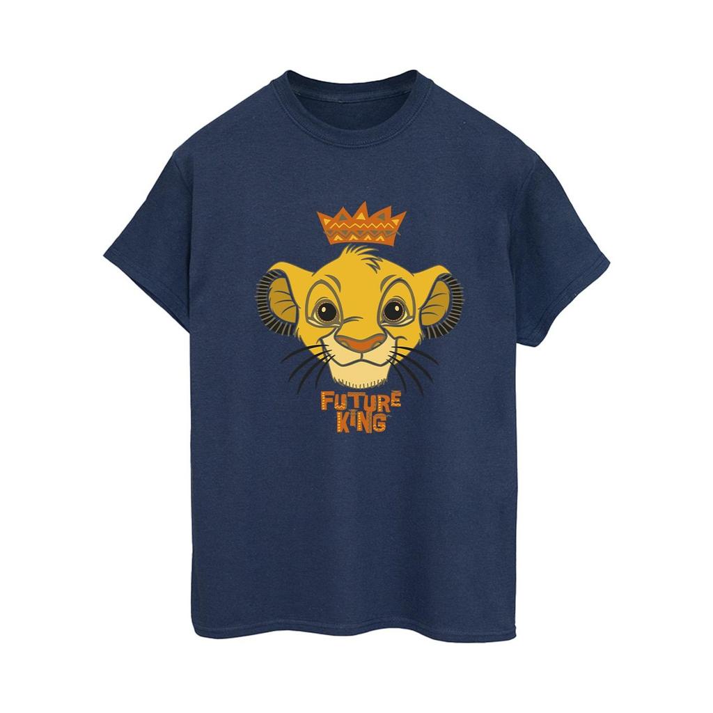 Disney Damen/Damen „The Lion King Future King“-Boyfriend-T-Shirt aus Baumwolle