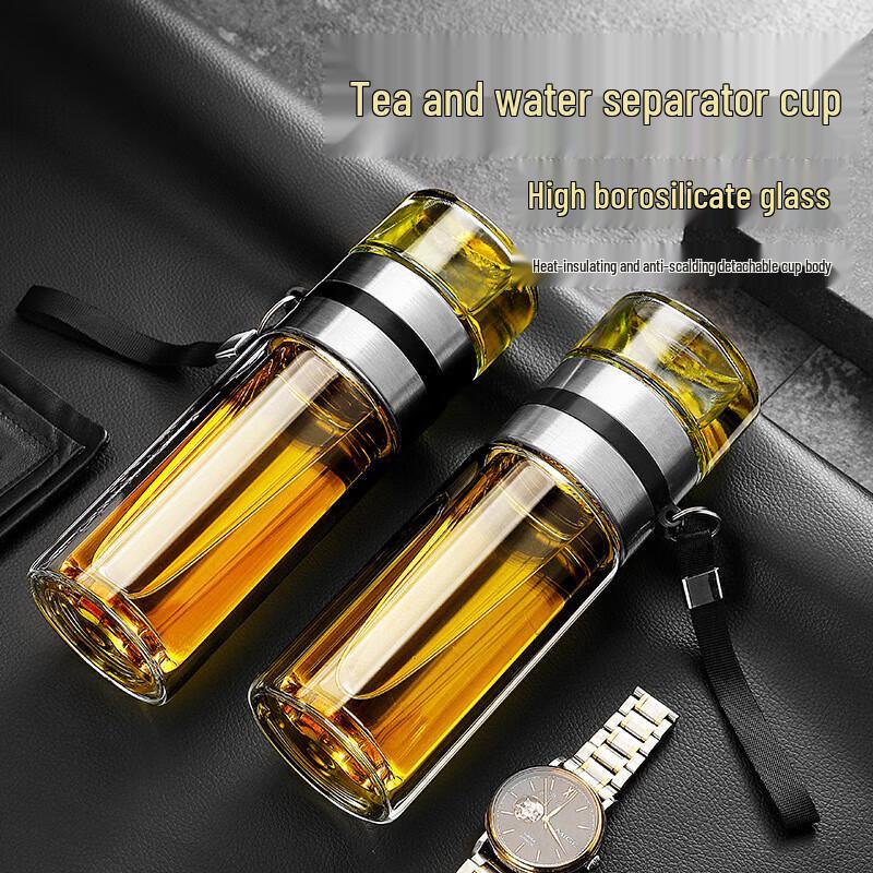 Tao Zhi De High Borosilicate Double-Layer Tea Infuser Bottle