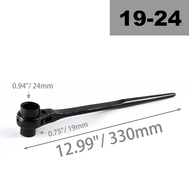 Ratchet Podger Klíč Klíč Rychloupínací Podger Bar Černá Oboustranná zásuvka Ratcheting Podger Lešení Spud klíč