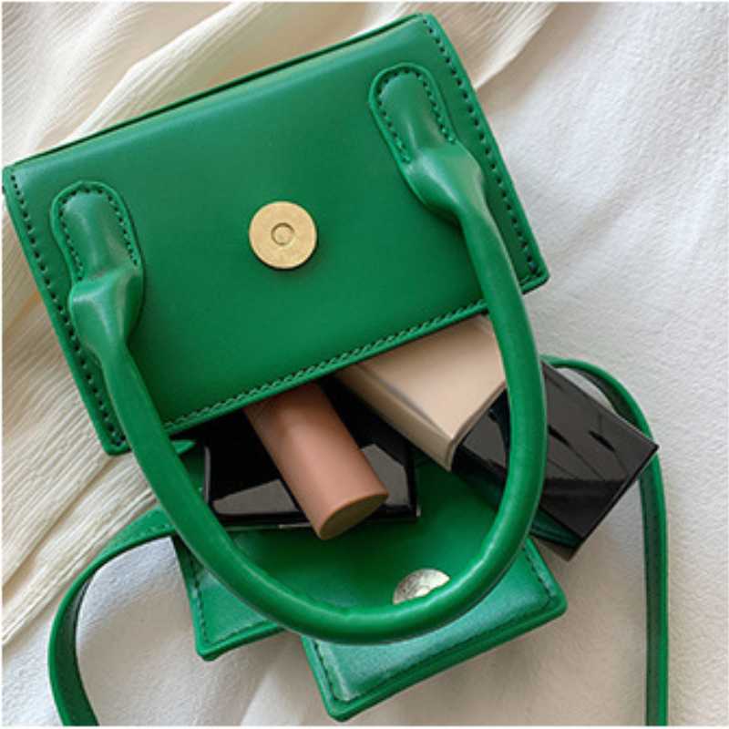 Women's Fashion Korean Sweet Sweet Sweet Sweet Color Shoulder Bag Messenger Ladies All-match Casual Mini Lipstick Square Bag