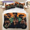 Rap Legends Visual Celebration Hiphop Culture Threepiece Set 1 Duvet Cover 2 Pillowcase Without Core Christmas Birthday Gift