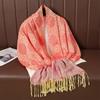 Jacquard Retro Ethnic Style Human Cotton Cashew Shawl Spring And Autumn Fringed Long Decorative Scarf