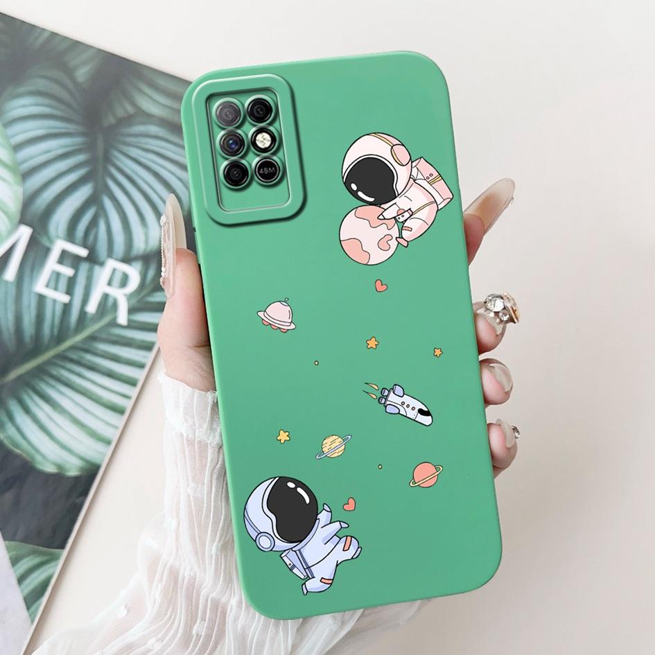 For Infinix Note 8 8i 2020 Case Lovely Astronaut Soft Silicone Funda Shockproof Matte Cover For Infinix Note8 Note8i Phone Cases