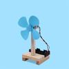 Simple Electric Fan Toy Wooden Science Experiment Toy Diy Physical Assembly Material Set