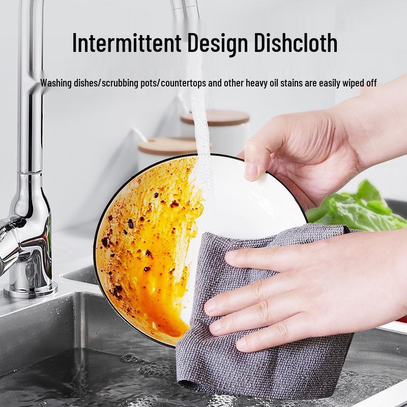 Thickened Polyester Disposable Dish Scrubber Cloth - All-Purpose, Hand-Tear Wipes for Kitchen and Housework.