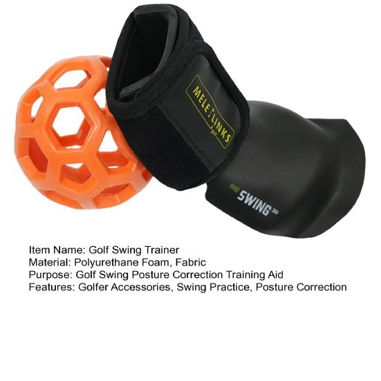 1 Set Golf Swing Training Aid Kit with Wrist Brace Wristband Hollow