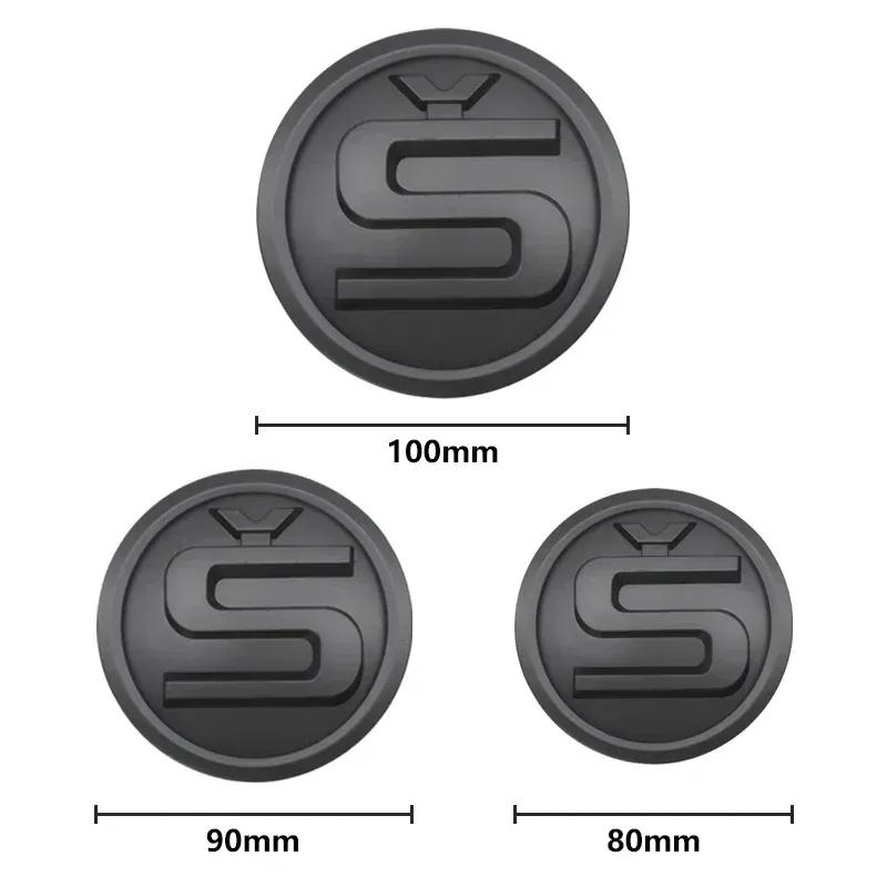 Adesivo 3D 80/90/100mm ABS Griglia Anteriore Auto Adesivo Baule Per Skoda Octavia 2 3 A5 A7 Fabia Rapid 3 Karoq VRS Accessori