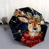 1pc Christmas Deer Automatic Open/Close Umbrella Compact Folding Umbrella, All-Season Portable Umbrella for Women/Men F1124032