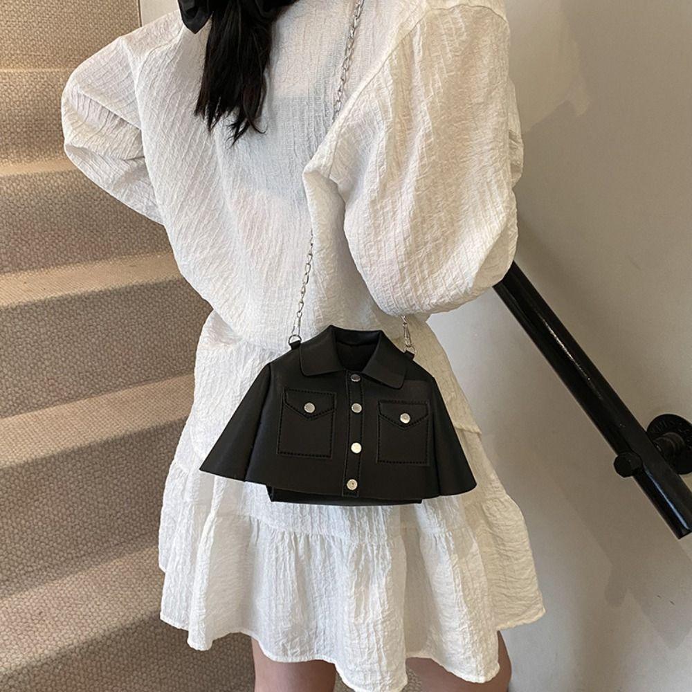 Coat Chain Shoulder Bag Solid Color Women Handbag Personalized Clothes Shaped Crossbody Bag Daily