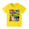 Popular Rhythm Box/Sprunki Cartoon Print Girls' Short Sleeve T-shirt
