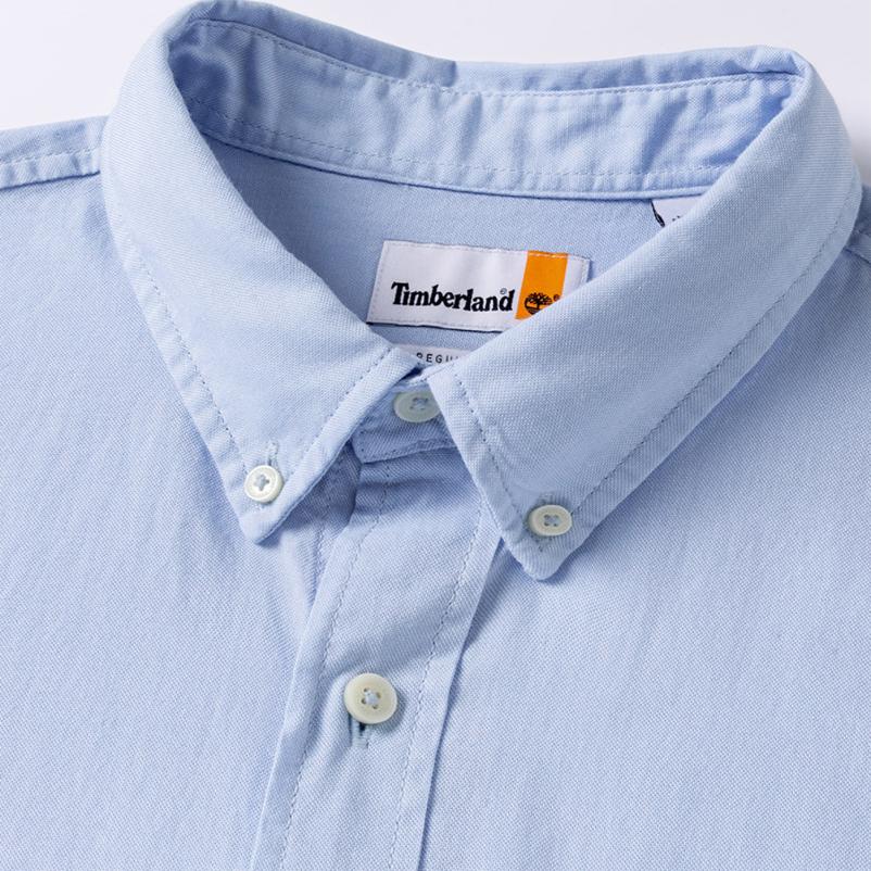 Timberland Breathable Outdoor Fashion Long Sleeve Shirt Men Shirts Sky-Blue A6AWM-B02