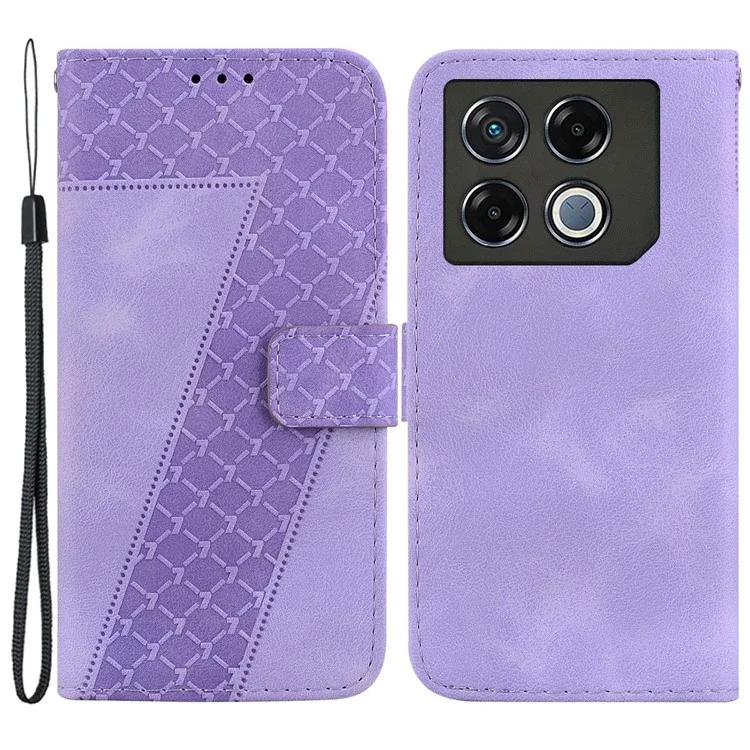 

For Infinix GT 20 Pro 5G Case 7-Shaped Pattern Leather Phone Cover Wallet - Purple