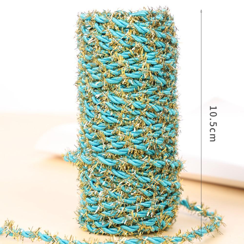 2.5mmx15m Glitter Metallic Braided Cord - 2-Ply Sparkle Rope for Gift Wrapping, Jewelry Making, Clothing Accessories & Craft DIY