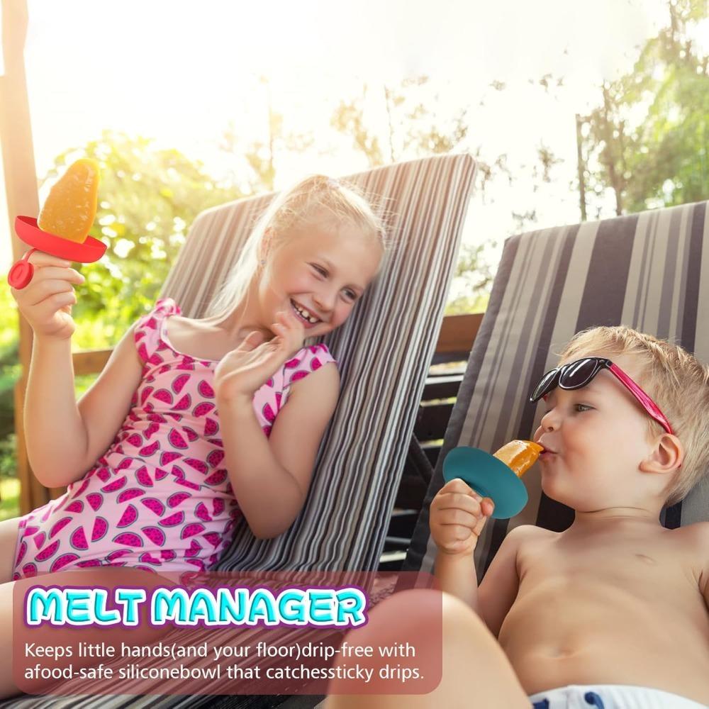 Ice Cream Holder, Anti-drip Popsicle Holder, Anti-drip Tray, Portable Popsicle Protector, Catches Popsicles Before They Drip