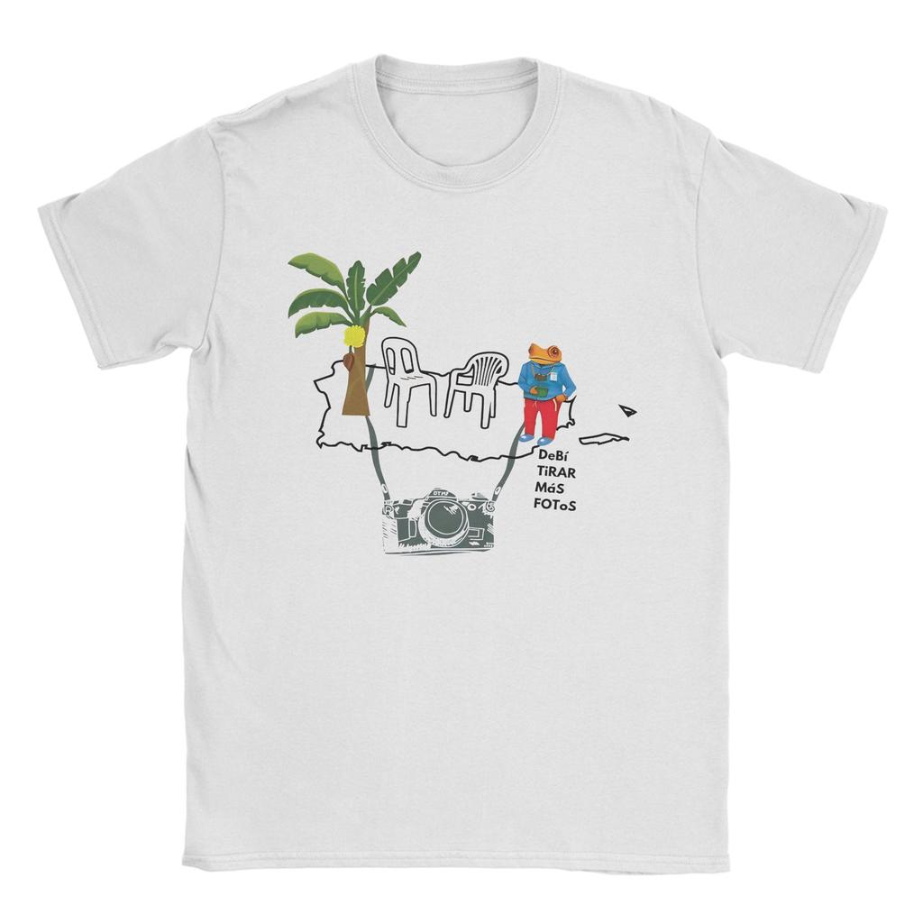 Funny Bad Bunny Debi Tirar Mas Fotos TShirts for Men Crewneck Cotton T Shirt Short Sleeve Tees Summer Clothing