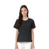 Converse T Shirts Women's Black Crew Neck Moderate Straight Fit 10028335-A01