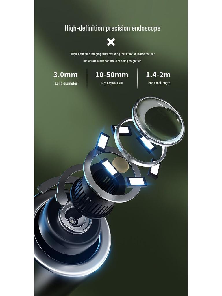 High-Definition Visual Ear Pick with Light - Ultra-Clear Endoscope Ear Cleaning Tool.