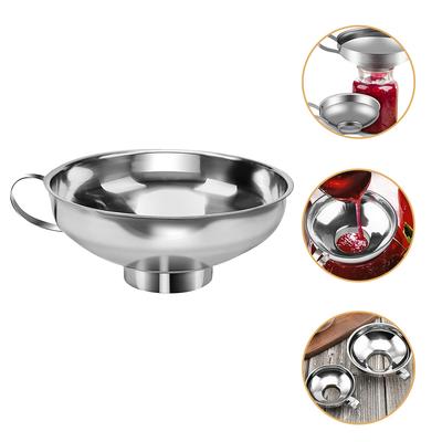 Funnel Stainless-steel Canning Wide Mouth Metal Oil Mason Jar Large Jam Kitchen Liquid