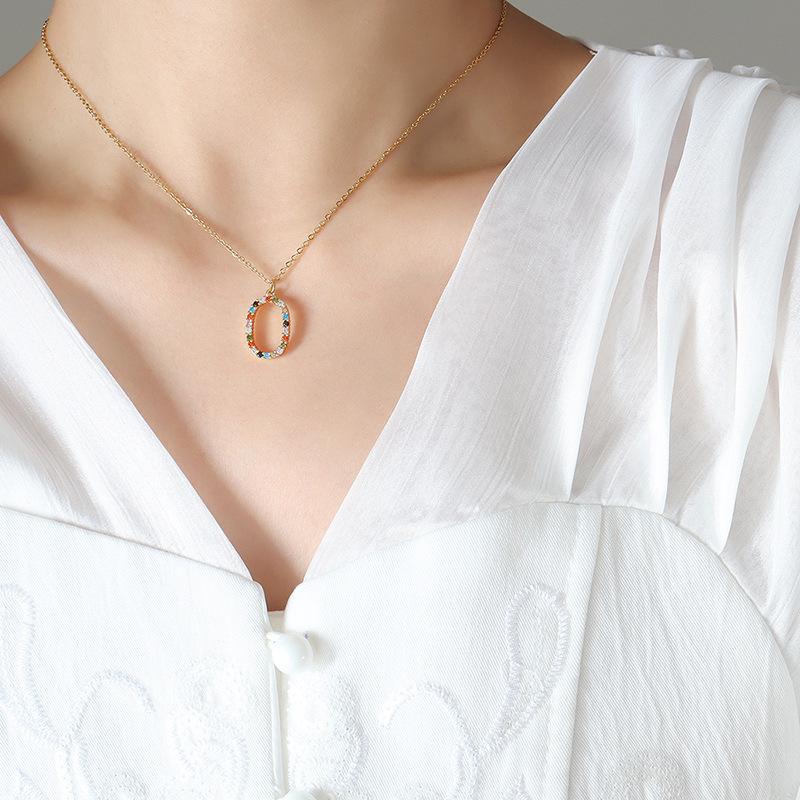 Women s Spanish Design Luxury Multicolor Cubic Zirconia Pendant Necklace