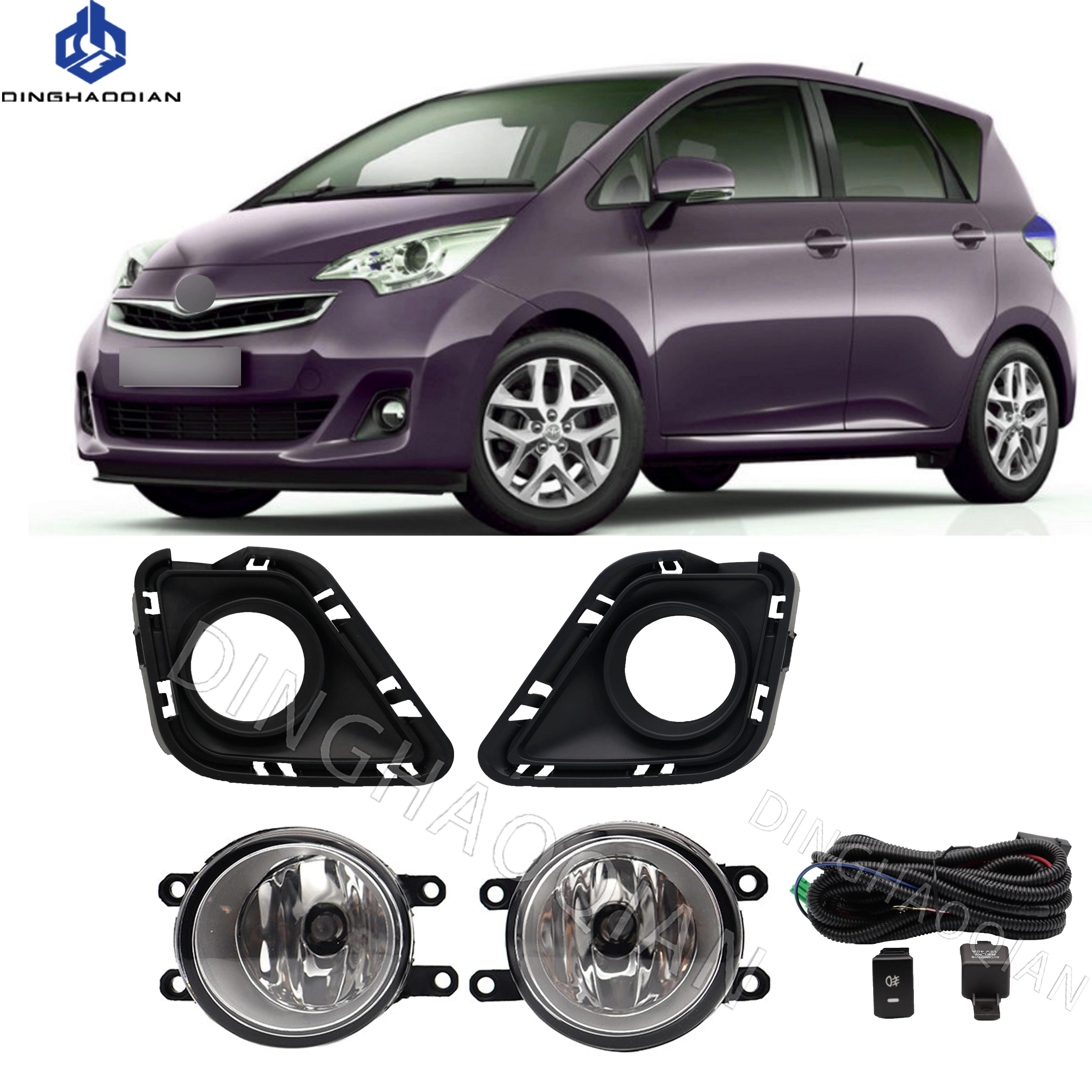 

1 комплект противотуманных фар головной свет для Toyota Ractis verso 2010 2011 2012-2014 светодиодные противотуманные фары автомобильный комплект противотуманных фар с жгутом проводов лампой переключателем 1 set