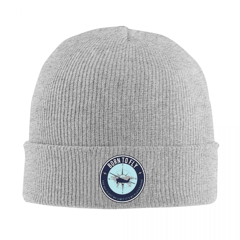 Born To Fly Flight Pilot Aviator Warm Knitted Cap Winter Knit Bonnet Hat Skullies Beanies Hip Hop Caps for Unisex