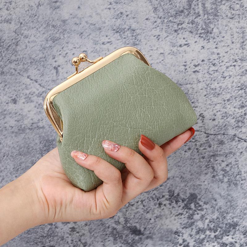 2023 Retro Candy Color Ladies Coin Purse & Short Wallet with Clasp