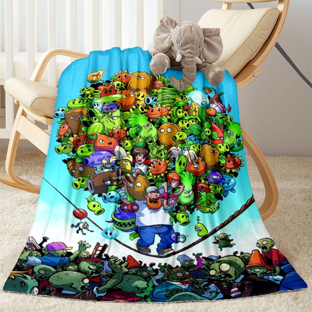 Plants vs. Zombies blankets Suitable for sofas, travel, living rooms also a good gift for friends and family Suitable for all seasons.
