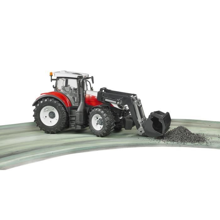 Tracteur STEYR 6300 Terrus CVT Avec Fourche - BRUDER - Echelle 1:16e - 44,5 Cm