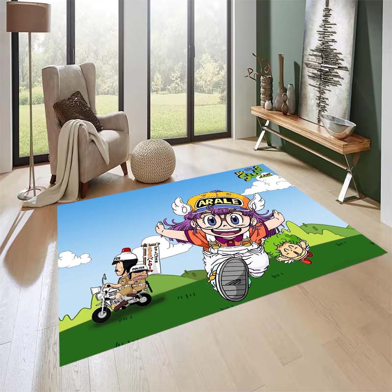 New Cartoon Dr S-Slump Arale Bathroom Rug, Soft Bedroom Floor, Home Laundry Room, Non-Slip Welcome MatCustomizable
