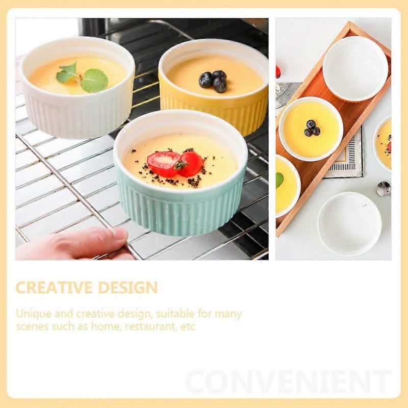 Assorted Color Ceramic Bakeware Small Baking Bowls for Storage 5Pcs Ramekin
