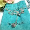 Used TIFFANY & Co. Return To Heart Lock Mini Necklace 925 Storage Bag