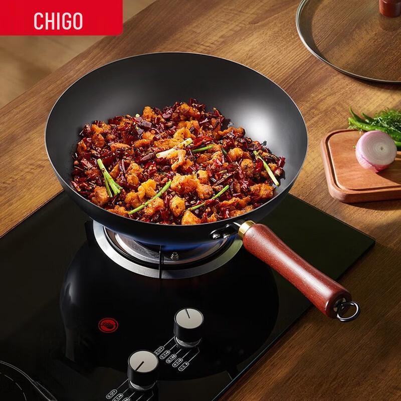 CHIGO Hand-Forged Iron Wok