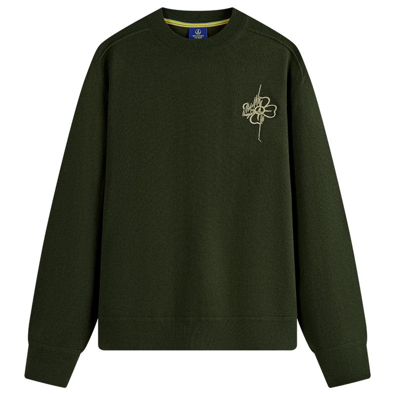 

NVG·YOUNG Men s Italian Sailboat Embroidered Wool Blend Pullover Sweater 2XL