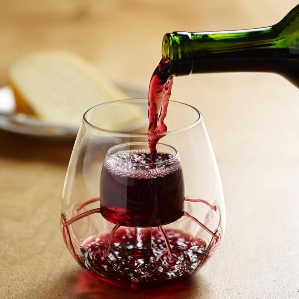 Light Luxury High Priced Glass Red Wine Glass Gift Box Set Short Sobering Device Birthday Gift Wedding Gift for Friend