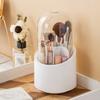 360° Rotating Makeup Brush Holder with Lid Large-Capacity Spinning Brush Storage Dust-proof Cosmetic Storage Tools Pen Holder