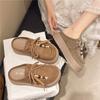 Baotou Half Slippers Women's Thick Soles 2025 New Heightening Birkenstock Slippers Retro Ethnic Style One-pedal Lazy Shoes