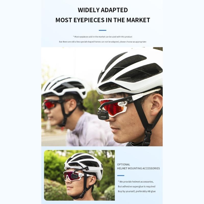 Ergonomic Cycling Safety Glasses Mount Helmet Mirror Adjustable Bike Eyeglass Rearview Mirror Cycling Accessory