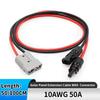 50/100CM Solar Panel Extension Cable 6mm2 10AWG with 50A Connector for Car Battery and Solar Panel Connect