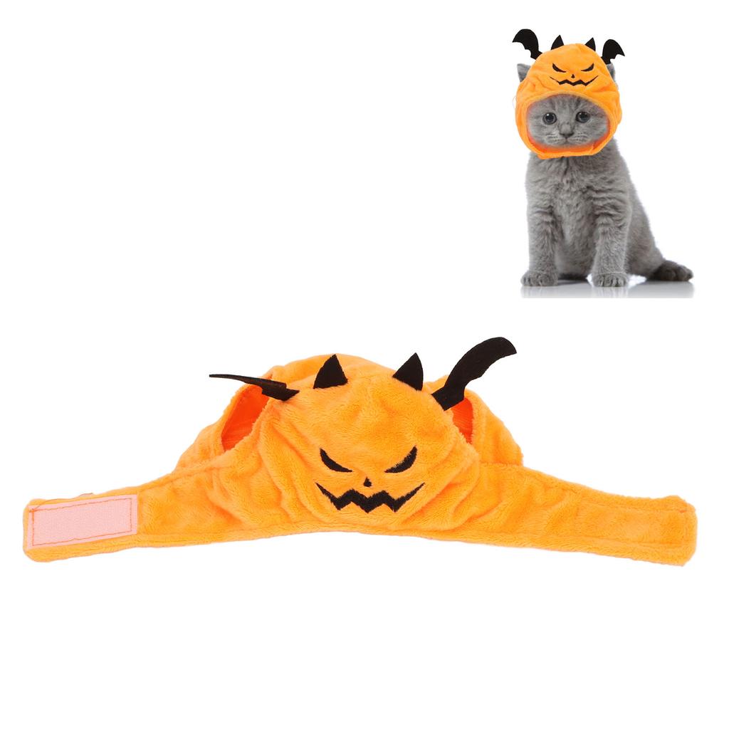 Halloween Pumpkin Cat Hat Cute Skin Friendly Tr Resistant Cat Costumes for Pets Dogs Cats