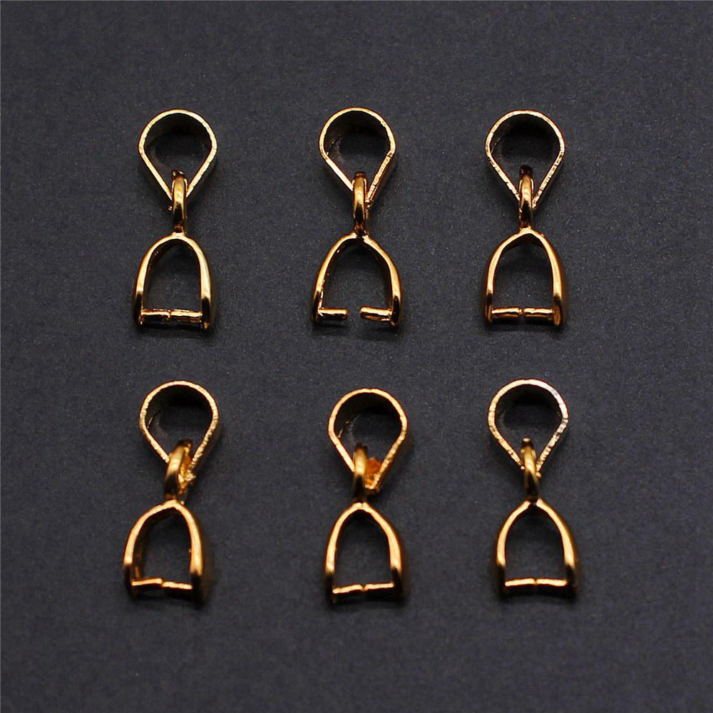 

Bail Clip 6 Sizes 4 Colors Pinch Bails Pendants Clasps For Jewelry Making Materials A02-30pcs-5x14mm